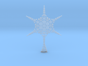 Sparkle Snow Star - Fractal Tree Top - MP4 - M in Clear Ultra Fine Detail Plastic