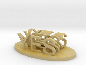 Yes/No in Tan Fine Detail Plastic