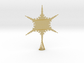Sparkle Snow Star 2 - Tree Top Fractal - M in Tan Fine Detail Plastic