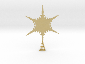 Sparkle Snow Star 2 - Fractal Tree - S in Tan Fine Detail Plastic