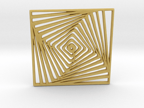 Twist Illusion Pendant in Tan Fine Detail Plastic