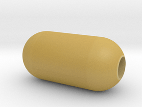 DRAW pendant - tubular type 3 personalize in Tan Fine Detail Plastic
