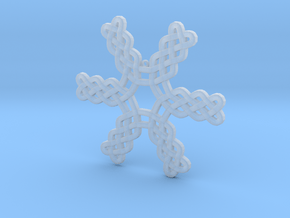 Knotwork Snowflake in Clear Ultra Fine Detail Plastic