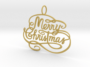 Christmas Tree Ornament  in Tan Fine Detail Plastic