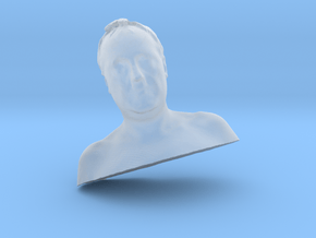 male bust 48mm in Clear Ultra Fine Detail Plastic