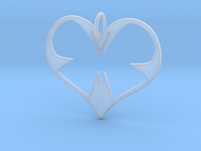 Butterfly Heart in Clear Ultra Fine Detail Plastic