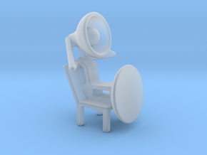 Lala - Relaxing in chair - DeskToys in Clear Ultra Fine Detail Plastic