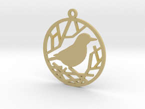 Christmas tree ornament - Bird in Tan Fine Detail Plastic