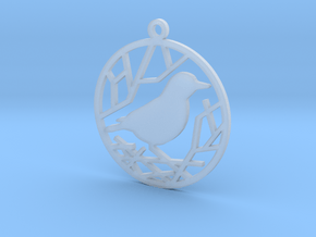 Christmas tree ornament - Bird in Clear Ultra Fine Detail Plastic