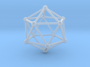 Solid Icosahedron  in Clear Ultra Fine Detail Plastic