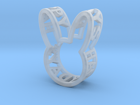 Rabbit Pendant in Clear Ultra Fine Detail Plastic