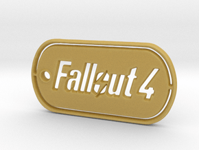 Fallout 4 Dog Tag in Tan Fine Detail Plastic