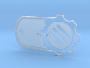 Fallout 4 Vault 111 Dog Tag in Clear Ultra Fine Detail Plastic