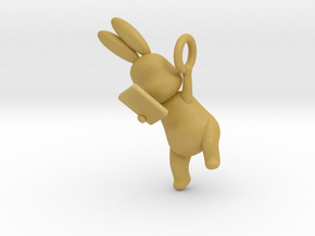Phoneholic Rabbit Pendant in Tan Fine Detail Plastic