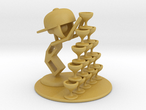 LaLa "Playing with wine glass" - DeskToys in Tan Fine Detail Plastic