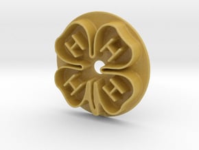 4H Clover Cookie Cutter Small 60mm in Tan Fine Detail Plastic