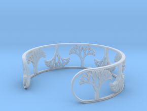 Natural Tree Bracelet 7in (18cm)  in Clear Ultra Fine Detail Plastic