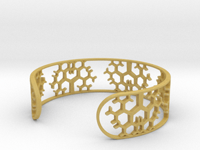 Geometric Tree Bracelet 7in (18cm) in Tan Fine Detail Plastic