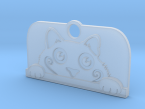 Voyeur Cat Pendant - Small in Clear Ultra Fine Detail Plastic
