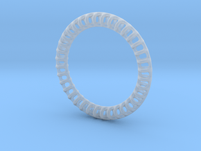Pipe Bangle in Clear Ultra Fine Detail Plastic
