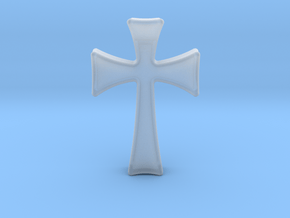Germanic Cross Pendant, 45mm Tall in Clear Ultra Fine Detail Plastic