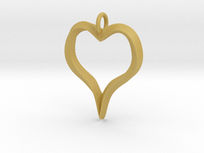 Twisted Heart pendant in Tan Fine Detail Plastic