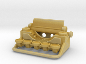 Typewriter Pendant in Tan Fine Detail Plastic