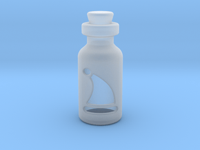 Small Bottle (Christmas Hat) in Clear Ultra Fine Detail Plastic
