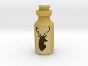 Small Bottle (deer Head) in Tan Fine Detail Plastic