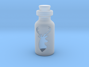 Small Bottle (deer Head) in Clear Ultra Fine Detail Plastic
