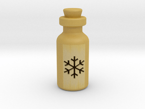 Small Bottle (snowflake) in Tan Fine Detail Plastic