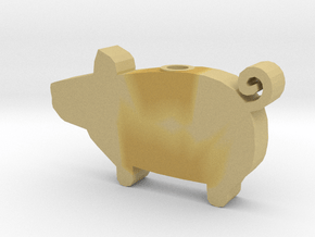 DRAW HC ornament - piggy in Tan Fine Detail Plastic