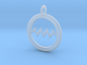 Resistor Symbol Pendant in Clear Ultra Fine Detail Plastic