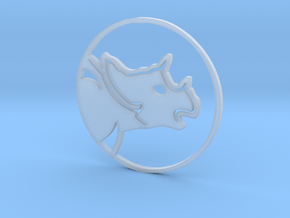 Triceratops Coin in Clear Ultra Fine Detail Plastic