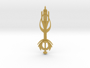 Key Sword Necklace Pendant in Tan Fine Detail Plastic