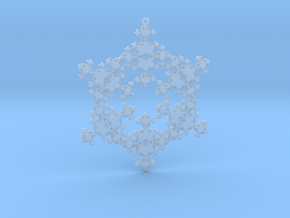 Snowflake Fractal 1 Customizable in Clear Ultra Fine Detail Plastic