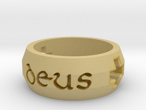 Deus Vult Ring Alfa in Tan Fine Detail Plastic