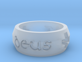 Deus Vult Ring Alfa in Clear Ultra Fine Detail Plastic