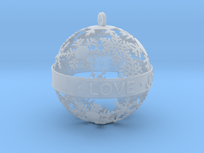 Snowflake Ornament in Clear Ultra Fine Detail Plastic