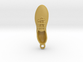 Tap Shoe Necklace Pendant in Tan Fine Detail Plastic