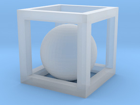 Ball-in-a-Box in Clear Ultra Fine Detail Plastic