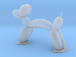 Balloon Animal Dog in Clear Ultra Fine Detail Plastic