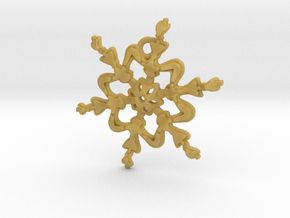 Snowflake Flower 1 - 30mm Ha in Tan Fine Detail Plastic