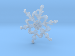Snowflake Flower 1 - 30mm Ha in Clear Ultra Fine Detail Plastic