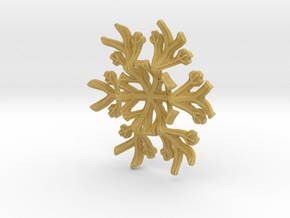 Snowflake Candle Stand 1 - d=60mm in Tan Fine Detail Plastic