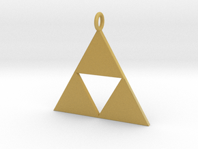 Triforce Pendant in Tan Fine Detail Plastic