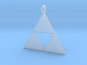 Triforce Pendant in Clear Ultra Fine Detail Plastic