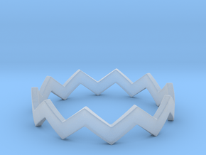 Zig Zag Wave Stackable Ring Size 10 in Clear Ultra Fine Detail Plastic