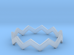 Zig Zag Wave Stackable Ring Size 12 in Clear Ultra Fine Detail Plastic