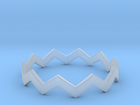Zig Zag Wave Stackable Ring Size 13 in Clear Ultra Fine Detail Plastic